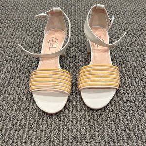 AGL White and Yellow Strappy Sandals
